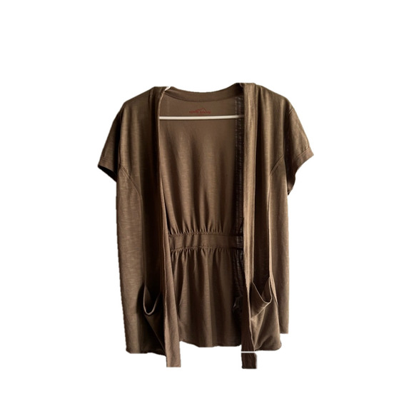 Eddie Bauer Tan Open Front Cardigan Size Medium - Picture 6 of 6